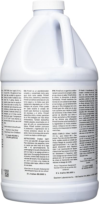 Detalle de Seachem Prime descalcificador de agua 100 ml