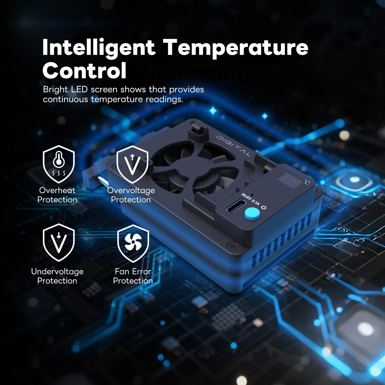 Thumbnail 4 de ICEMAN-E6 Camera Cooler for Canon R5/R6/90D/SX70 and More | TEC Cooling Fan with LED Display