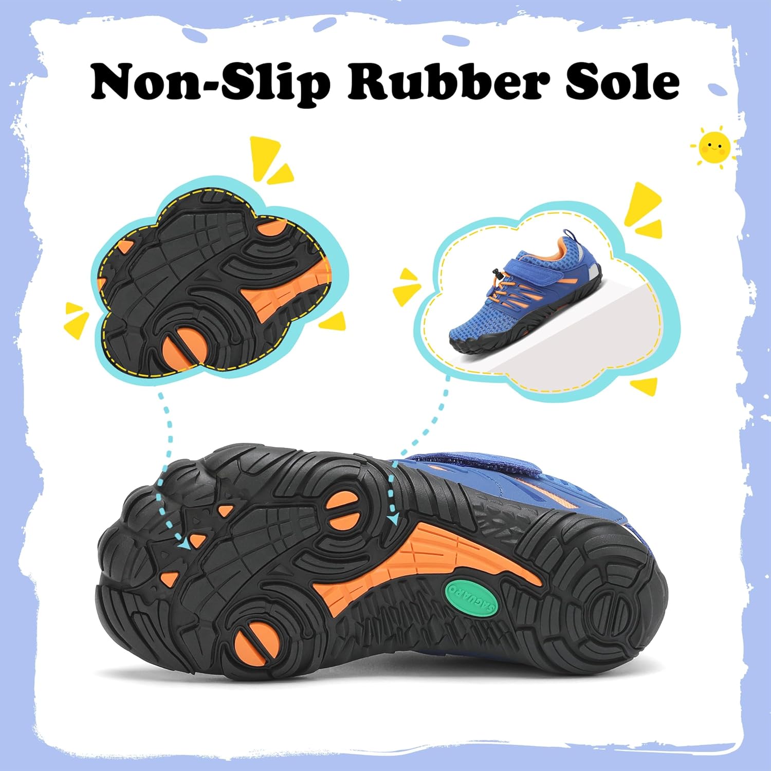 Thumbnail 4 de SAGUARO Barfußschuhe Kinder Outdoor – Flexible, atmungsaktive Barfußschuhe für Jungen & Mädchen, Gr.24-36