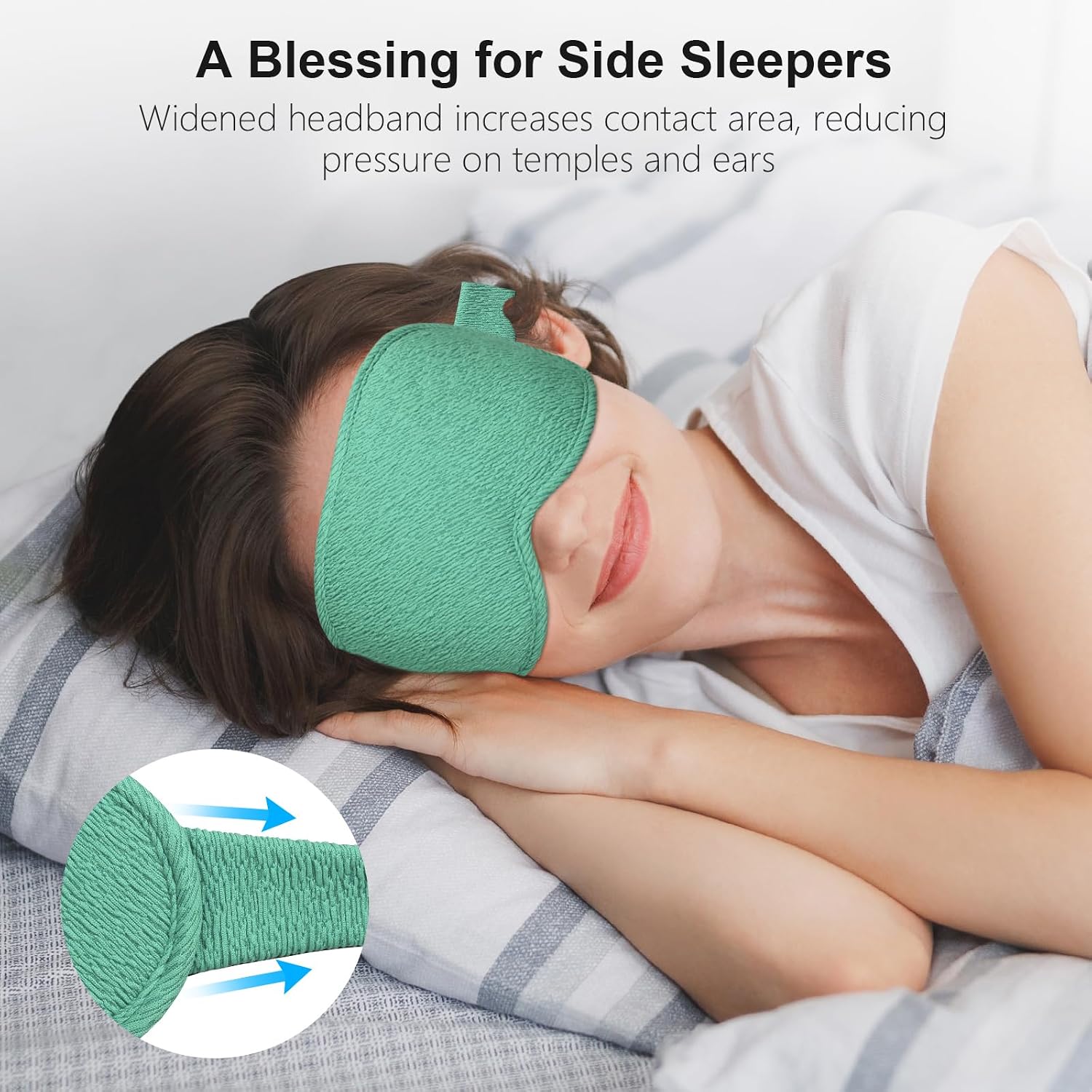 Thumbnail 4 de Gritin 100% Blackout Sleep Mask Cyan