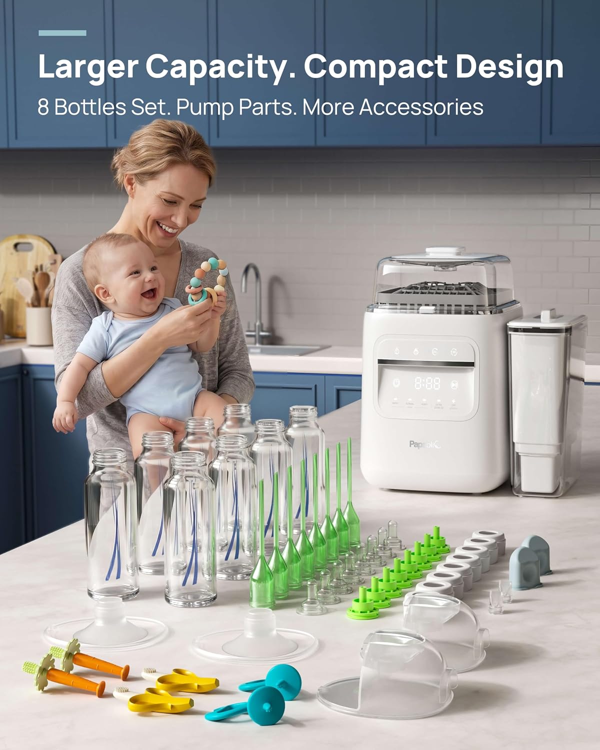 Detalle 1 de Papablic Bottle Washer, 8-Bottle Capacity