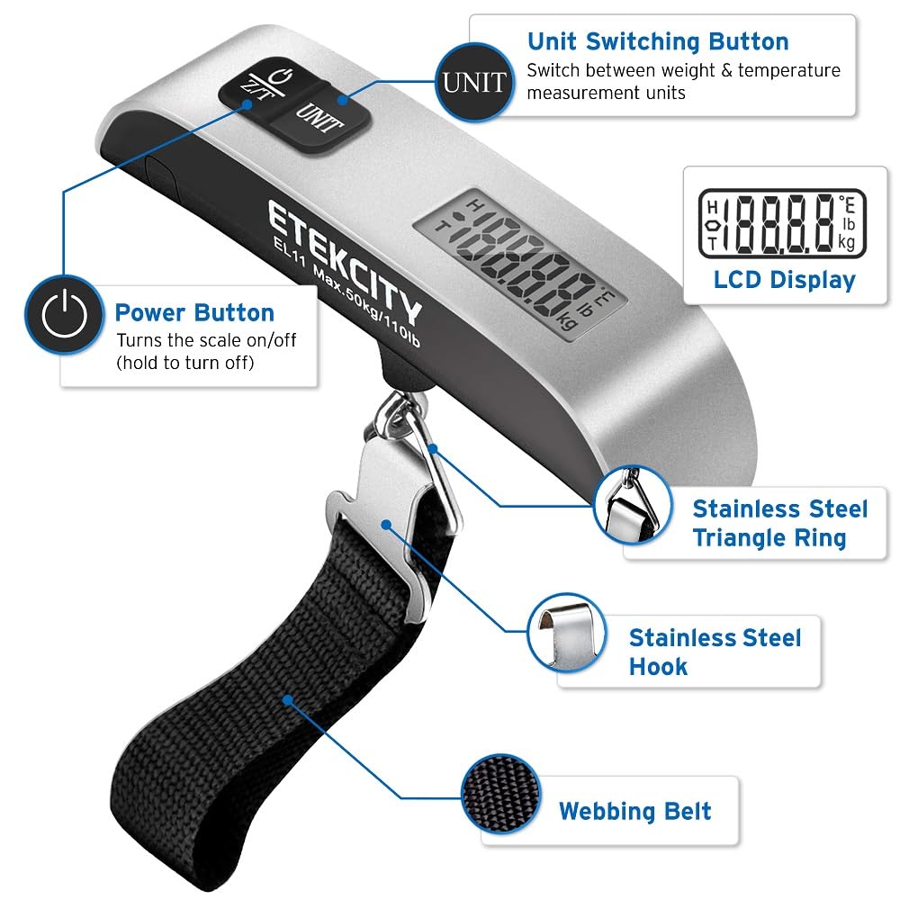 Detalle de Etekcity EL11 Luggage Scale 110lb
