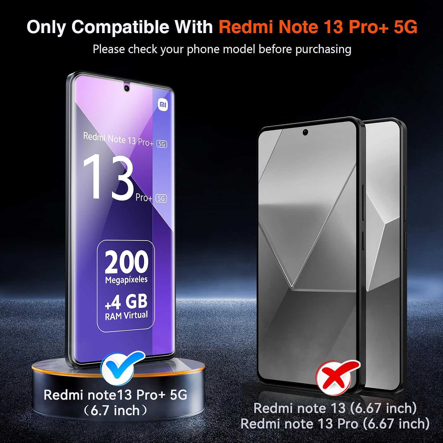 Detalle de LK Protection écran TPU pour Redmi Note 13 Pro Plus 5G – 3 films transparent HD (sans verre) et protection 3D