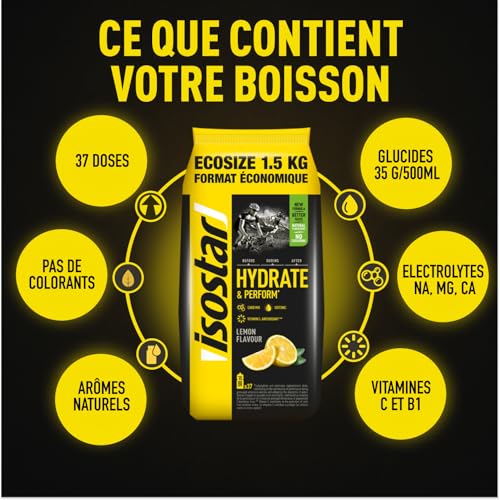 Thumbnail 2 de ISOSTAR Hydrate & Perform Citron – Poudre Boisson Isotonique Sport (1,5 kg)