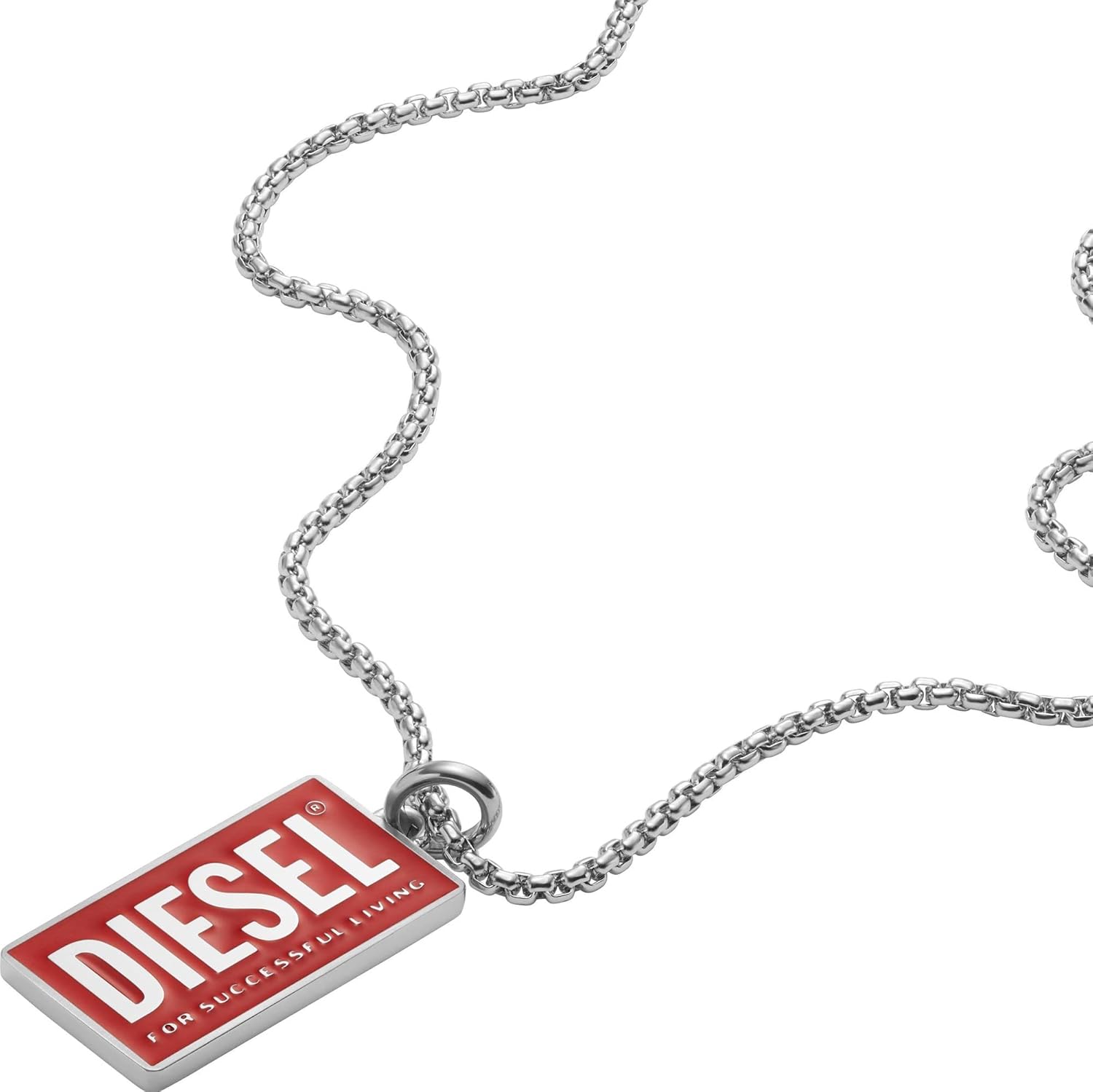 Thumbnail 1 de Diesel Homme collier dog tag acier inoxydable