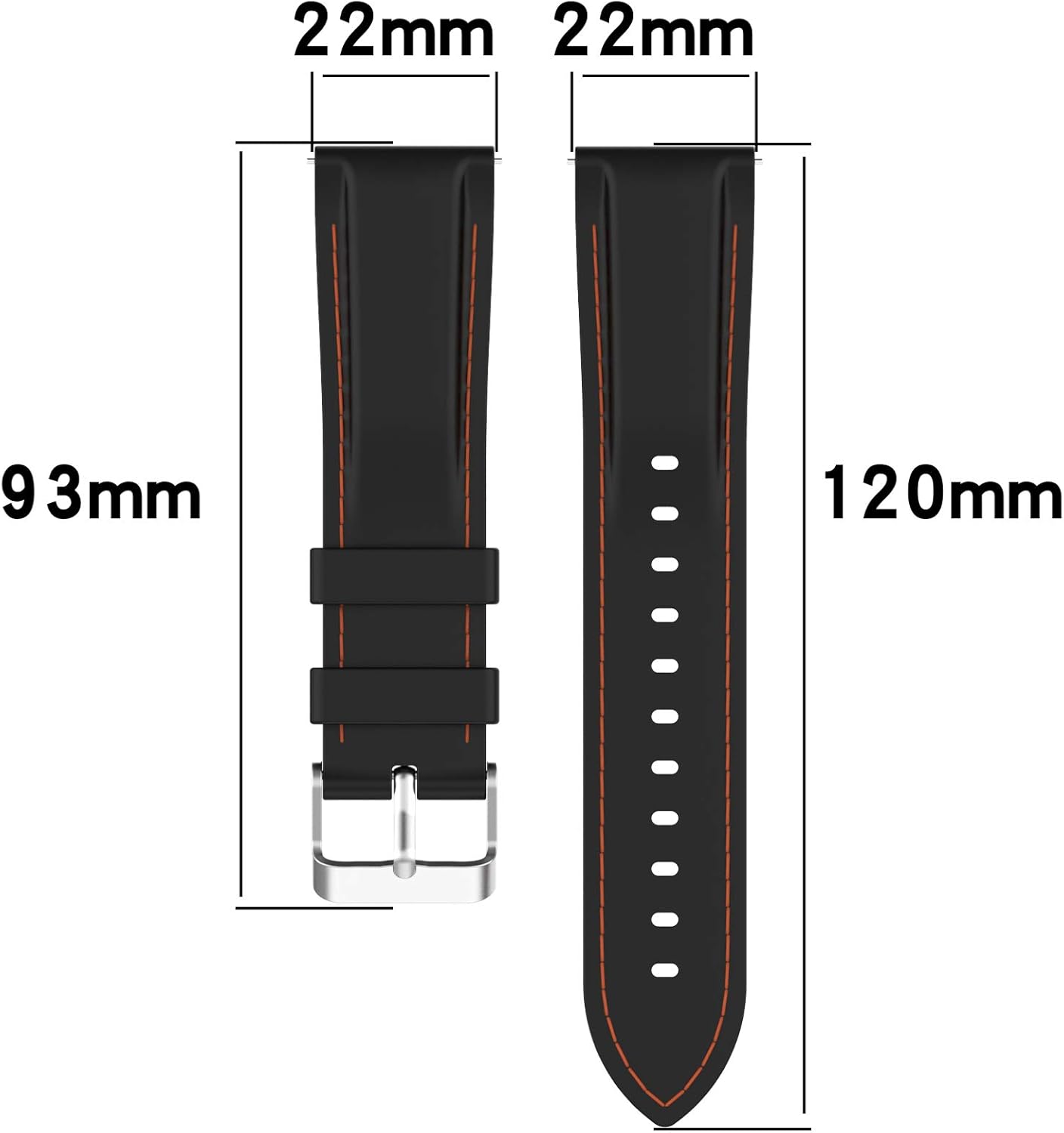 Thumbnail 6 de Disscool Replacement Band for Ticwatch Pro 3 / Pro 3 LTE (22mm, Black)