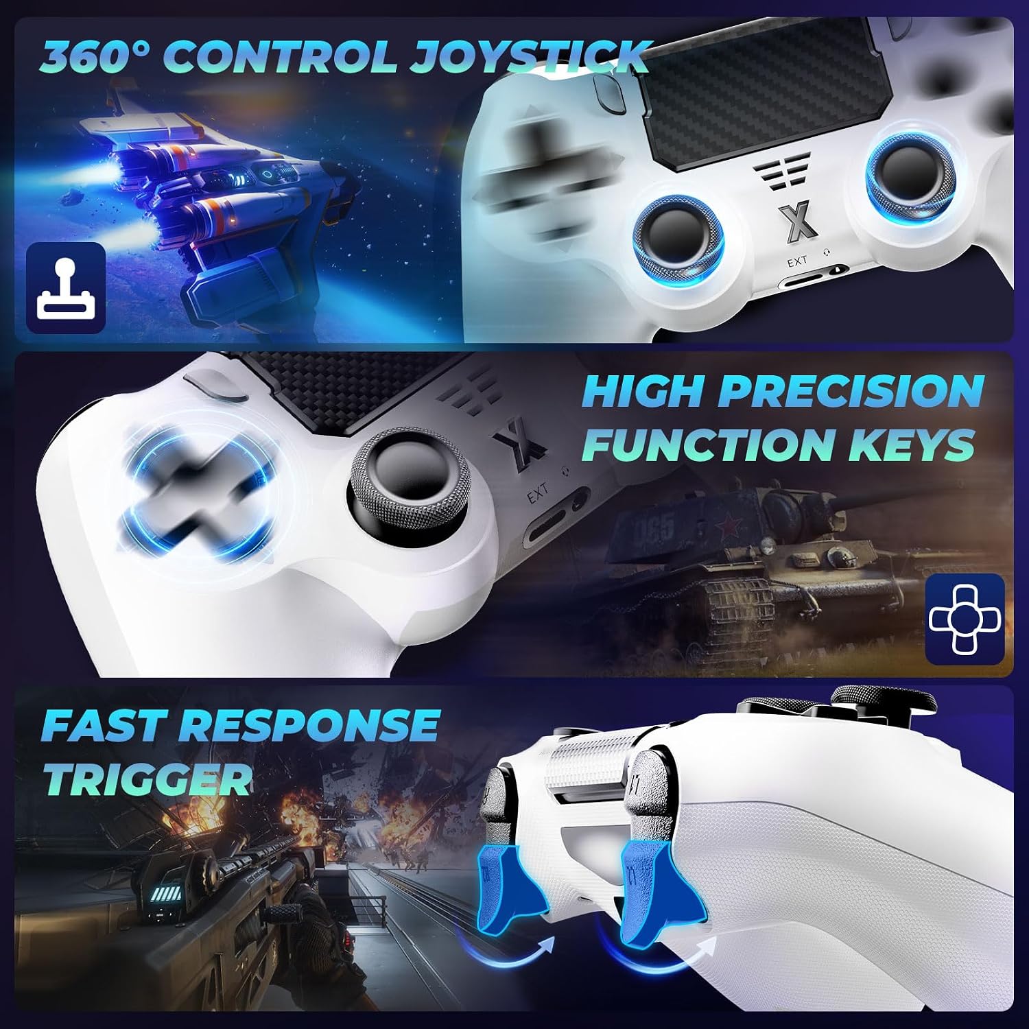 Thumbnail 2 de Suoxiom Wireless Controller for PS4, six-axis sensor