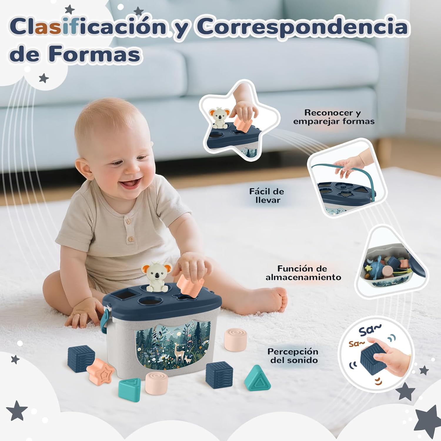 Thumbnail 2 de Juguetes Montessori 5 en 1 para bebés 6-12 meses
