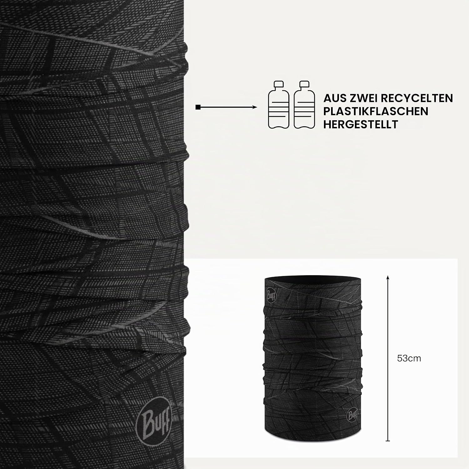 Detalle de BUFF® Schlauchschal Original Ecostretch (männlich/weiblich) – nahtlos & UV-Schutz UPF 50+