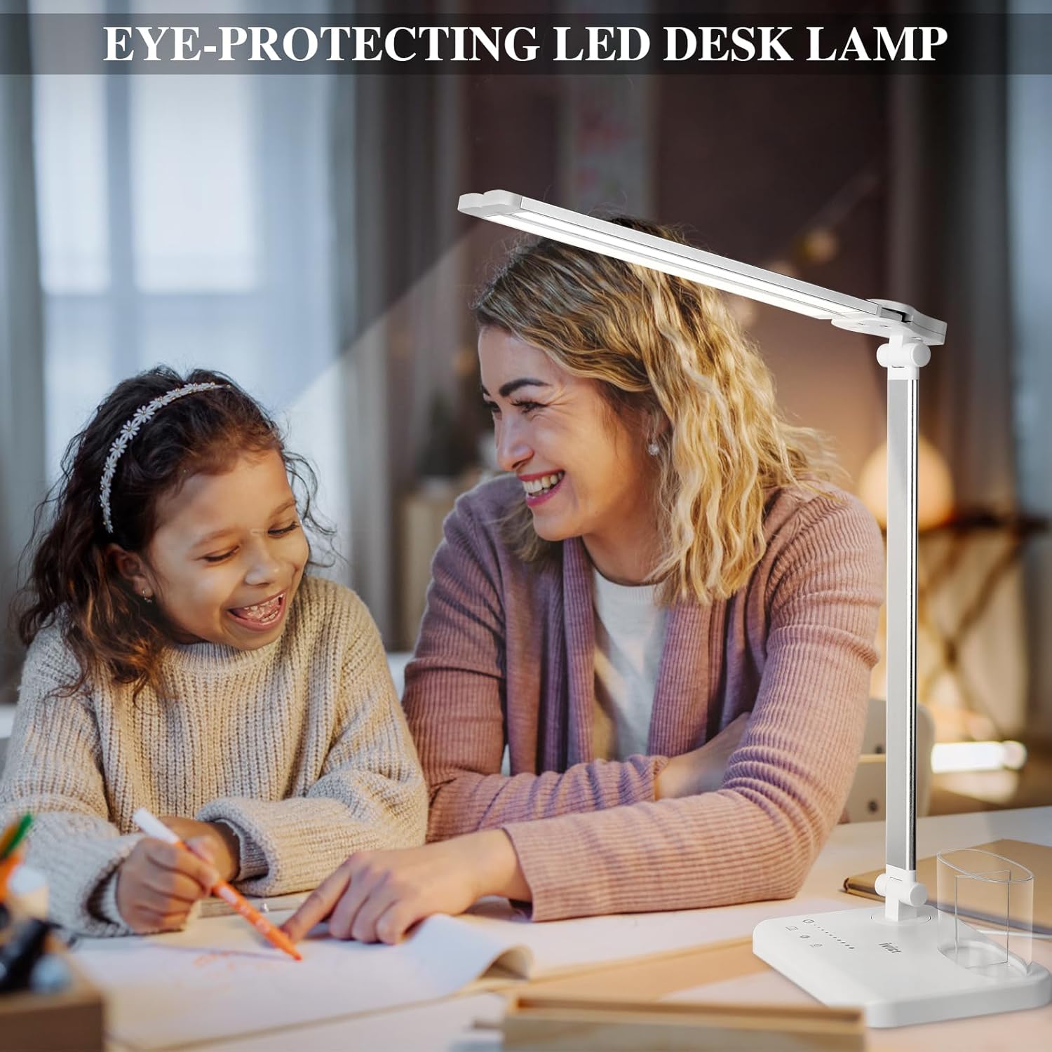 Thumbnail 1 de iVict Dual Swing Arm LED Schreibtischlampe