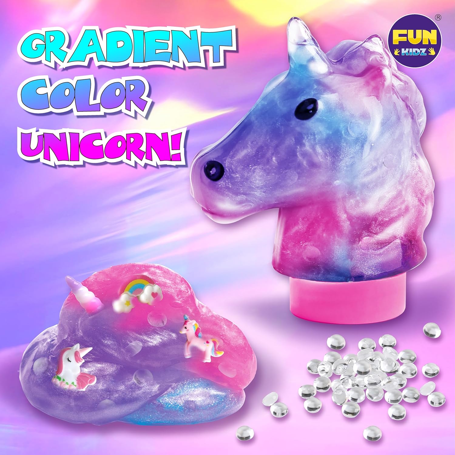Detalle 2 de Fluffy Unicorn Slime Kit for Girls 1000 ml