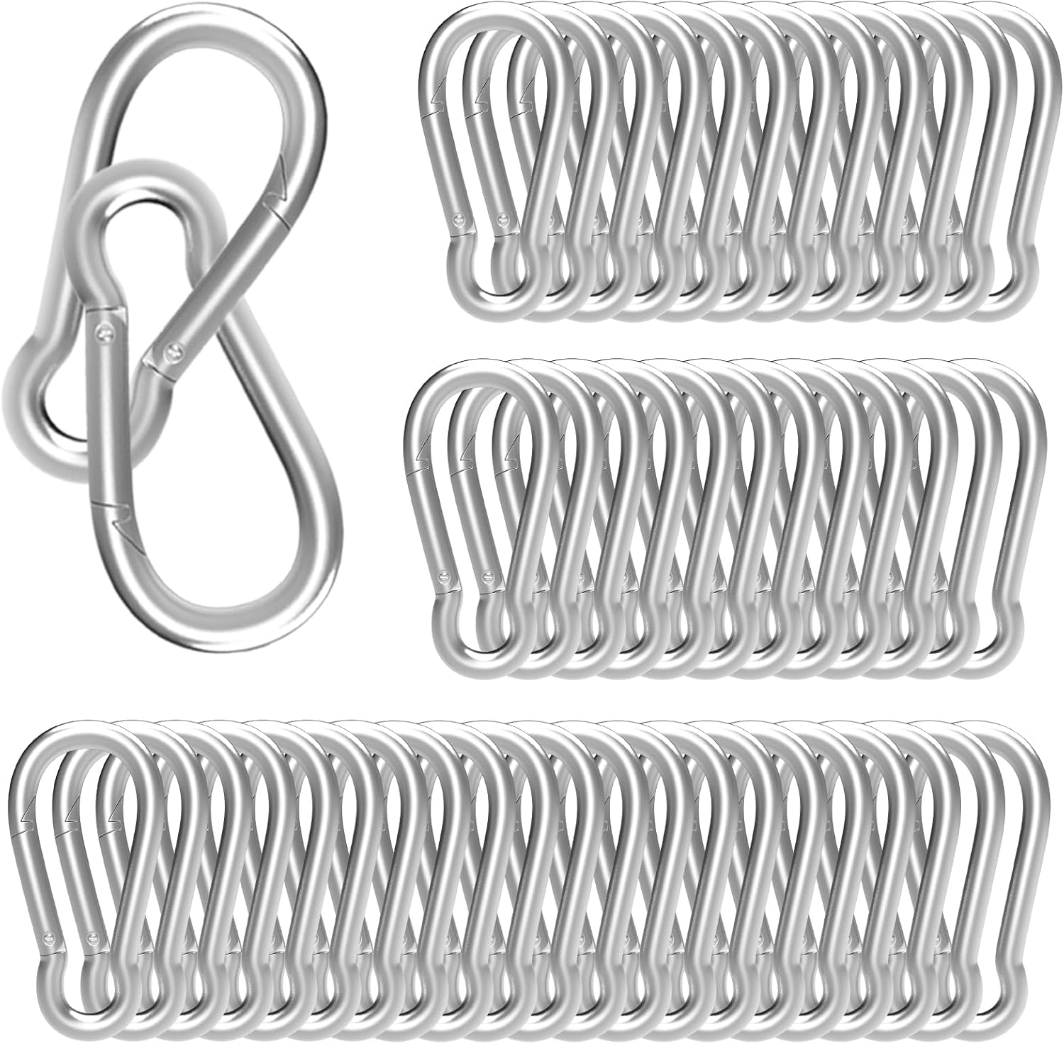 Detalle de Carabiner spring hook 118KG, 6 cm 50 pack