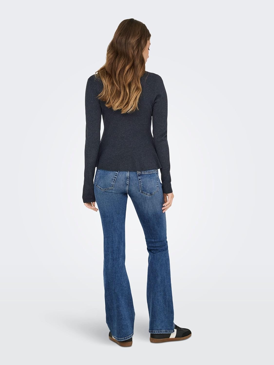 Detalle de ONLY Onlblush MW Fla Rhineston DNM Tai885Noos: jeans da donna con dettagli in strass