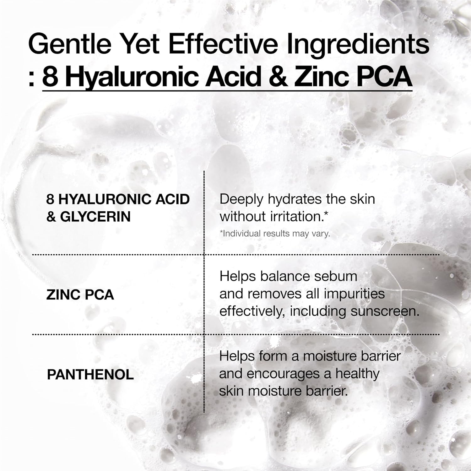 Detalle de Anua Hydrating Gentle Foaming Cleanser: Daily Face Wash for Dry & Sensitive Skin