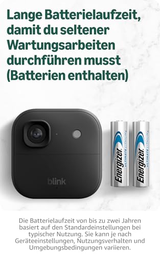 Detalle de Blink Outdoor 2K+ Kamera mit Blink Videotürklingel 2K+ – Schwarz inkl. Sync Module Core