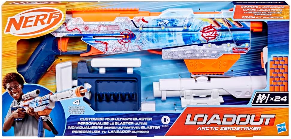 Detalle de Nerf Loadout Arctic Zerostriker blaster pour enfants