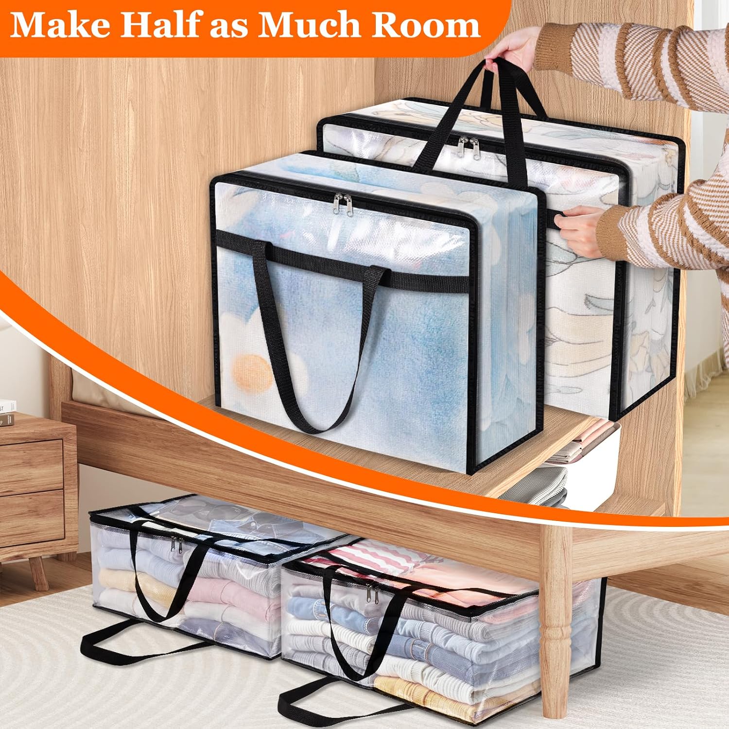 Thumbnail 6 de TasticTotes Clear Storage Bags 40L