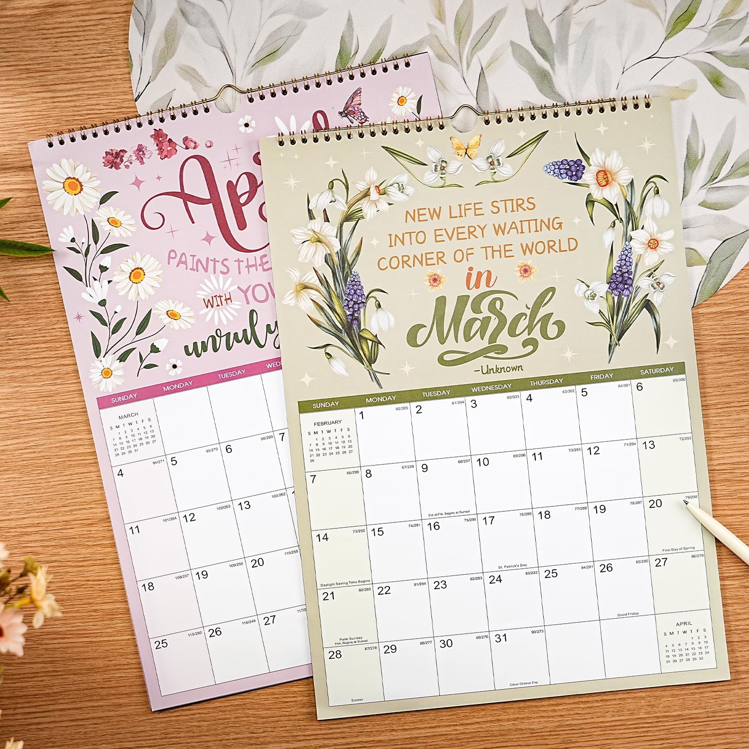 Thumbnail 6 de Journaltastic 2027 Floral Wall Calendar, 12 x 17 Inches, Monthly Layout