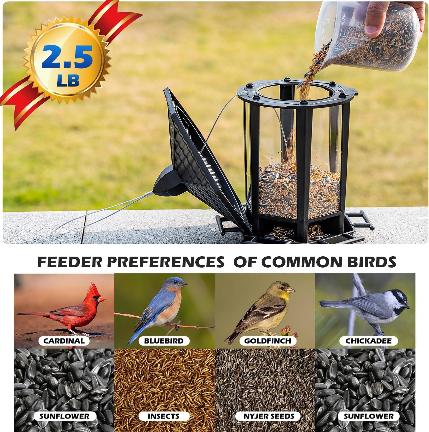 Detalle de Birdream bird feeders, 2-pack