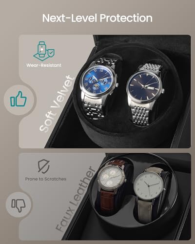 Thumbnail 5 de SONGMICS Automatic Watch Winder Box with Quiet Motor, Lock and LED Light