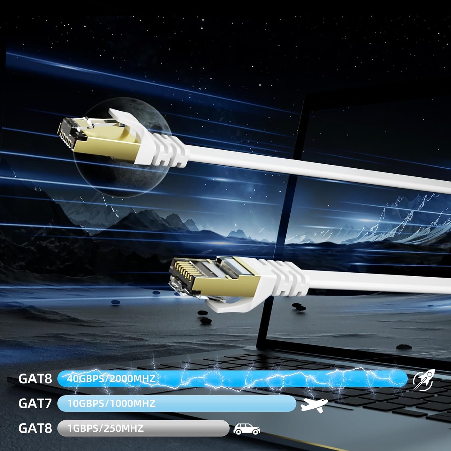 Thumbnail 4 de YesTXR LAN Kabel 10M Cat 8 🔌