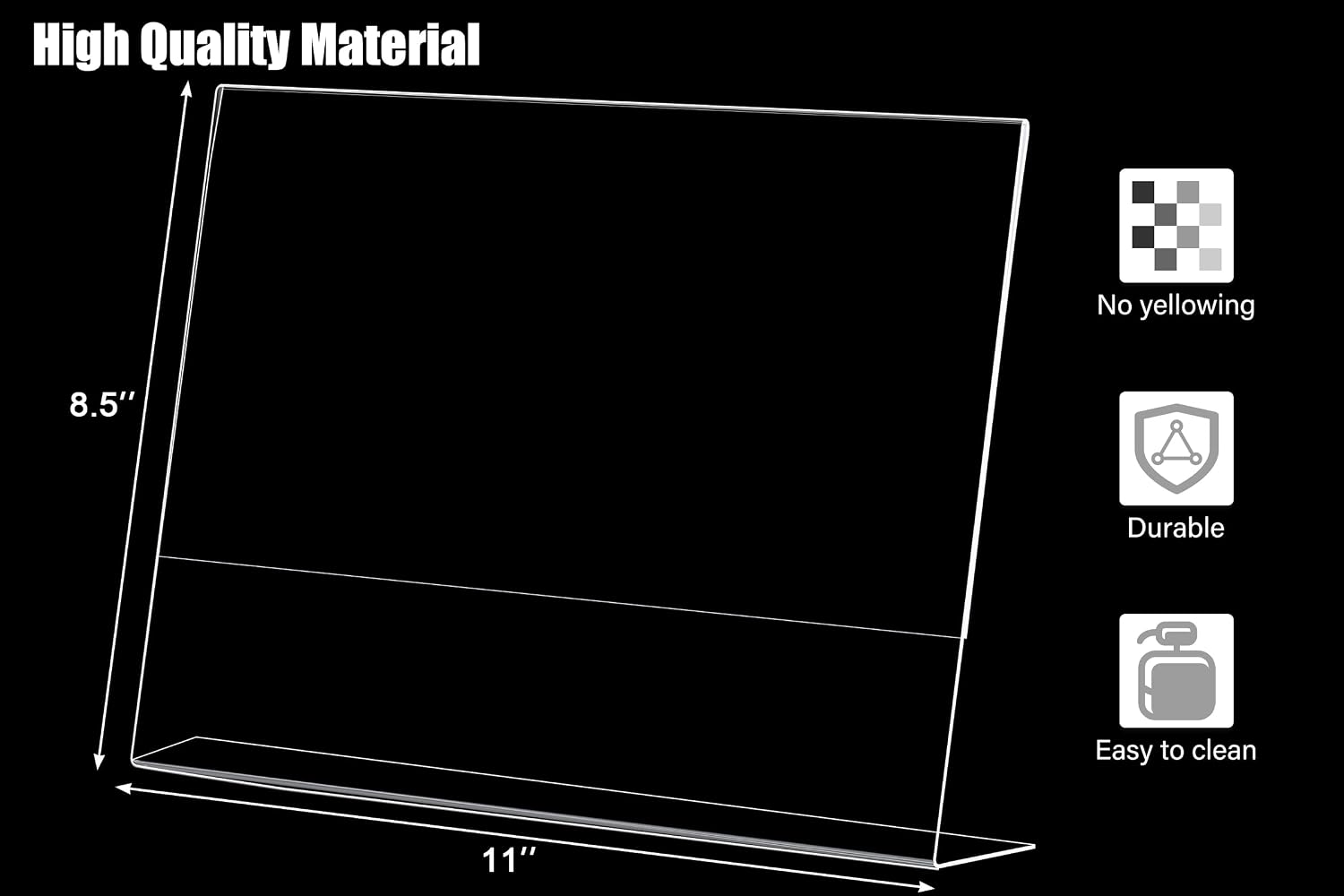 Detalle 2 de xydstay XYD-YKL-LH11-6 Acrylic Sign Holders, Clear 8.5 x 11-Inch, 6-Pack