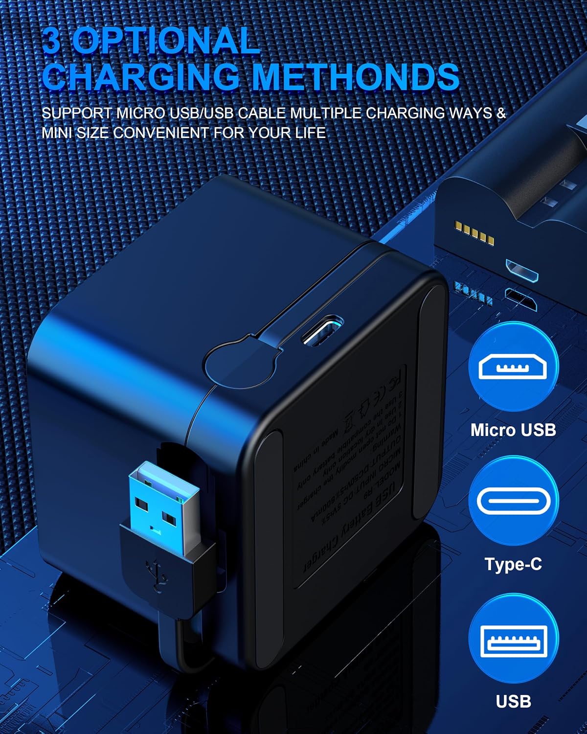 Thumbnail 5 de Loqdivr 2 Batteries and Digital Charging Station for Video Doorbell 2/3/4, Video Doorbell 3 Plus and Battery Cameras