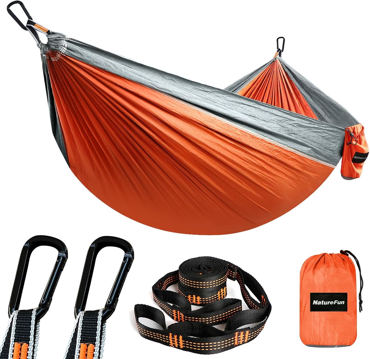 Thumbnail 6 de NATUREFUN Ultraleichte Reise Camping Hängematte – 275 × 140 cm, 300+ kg Tragkraft, atmungsaktiv & schnelltrocknend