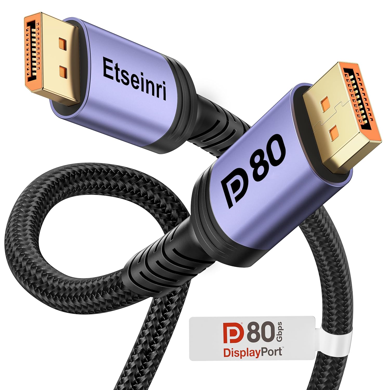 Thumbnail 6 de Etseinri DisplayPort Cable 240Hz 2M — DP to DP, 8K/4K High-Performance Cable