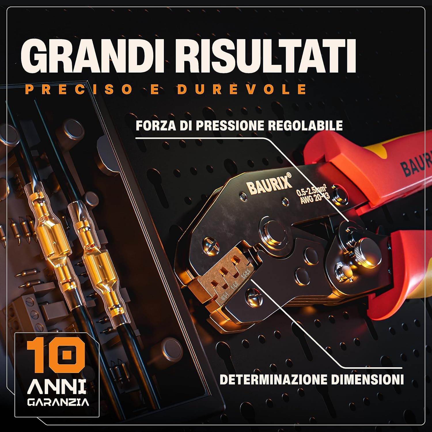 Detalle 2 de BAURIX Set Pinza Crimpatrice 300 pezzi ðŸ›