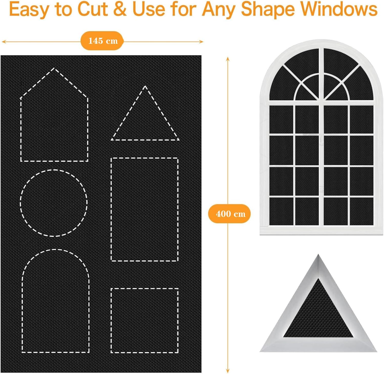 Thumbnail 4 de Blackout Blinds 400 x 145 cm – 420D 99.9% Lightproof, Portable No-Drill Window Cover