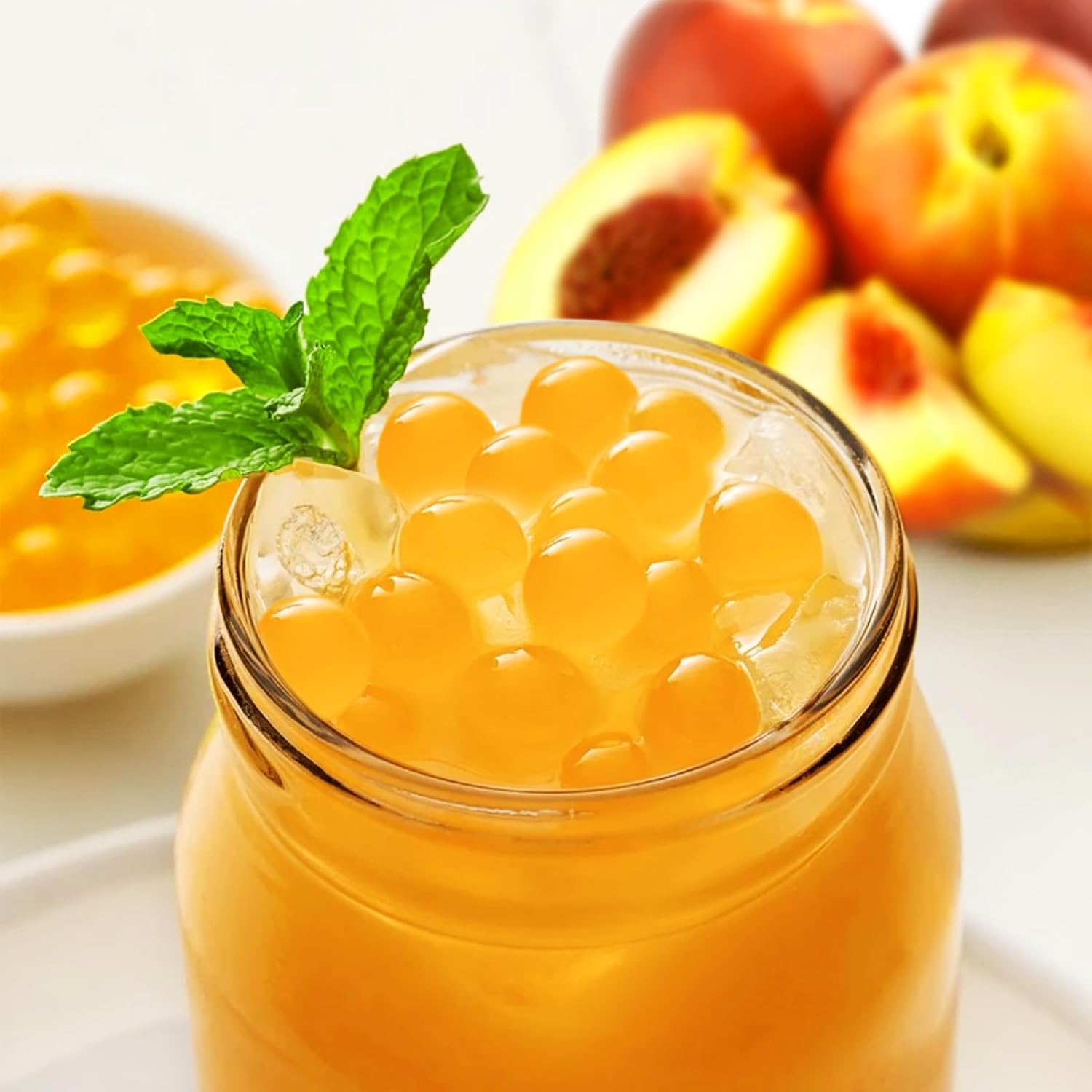 Detalle de Perles Bubble Tea PĂȘche 490 g đ§
