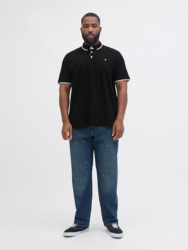 Detalle de Jack & Jones Jjebasic Polo Ss Noos – Polo Hombre en Negro, Slim Fit, Talla M