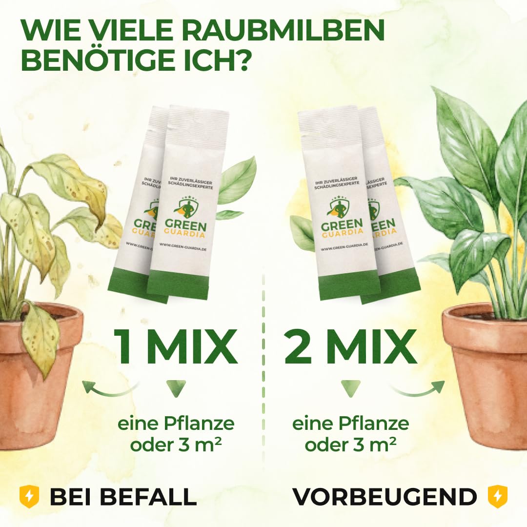 Detalle de GREEN GUARDIA Power Raubmilben Mix 6 Tüten
