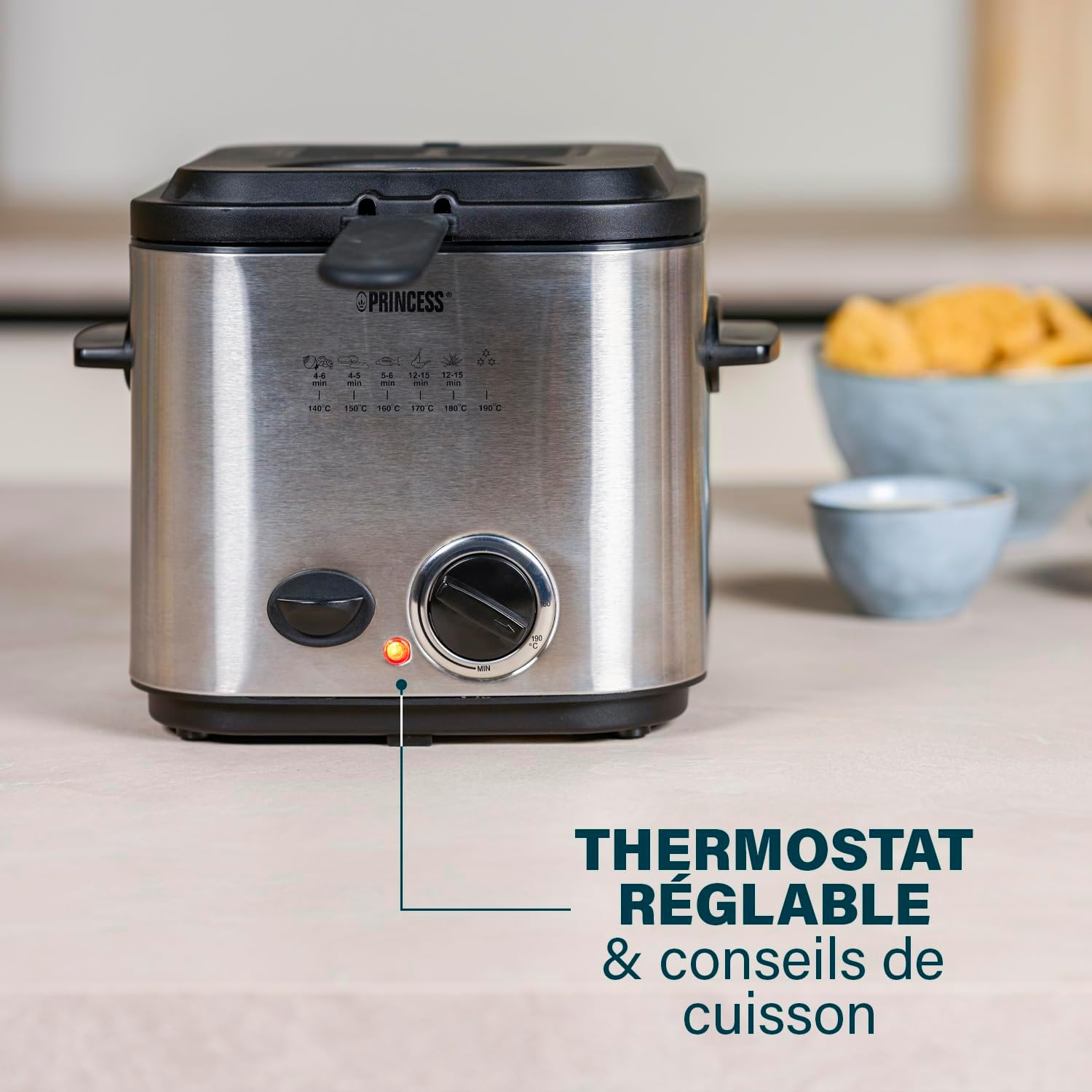 Detalle de Princess Mini Friteuse & Fondue 1,2 L 840 W