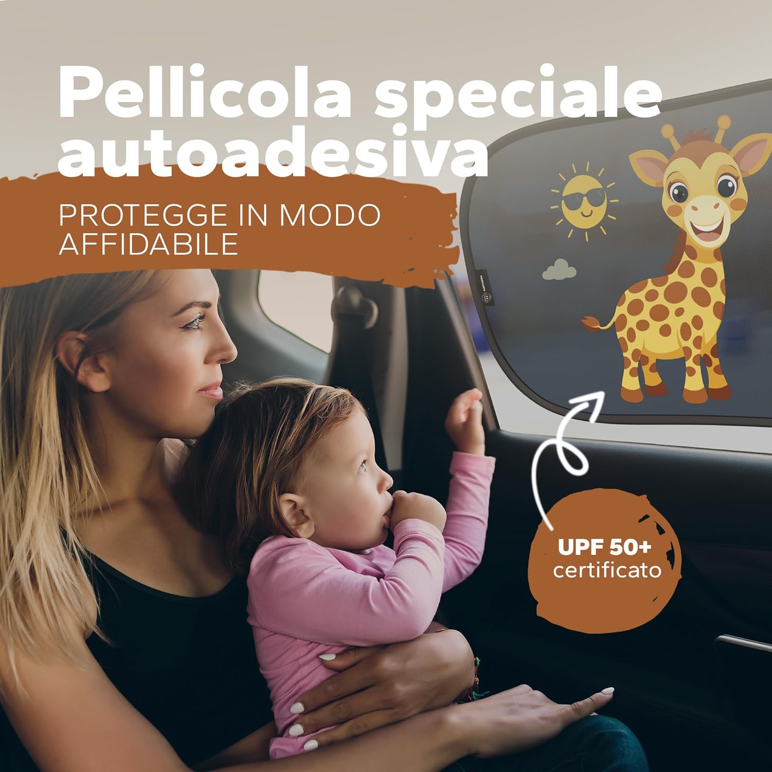Thumbnail 2 de Parasole per auto Baby – Giraffa per finestrini laterali