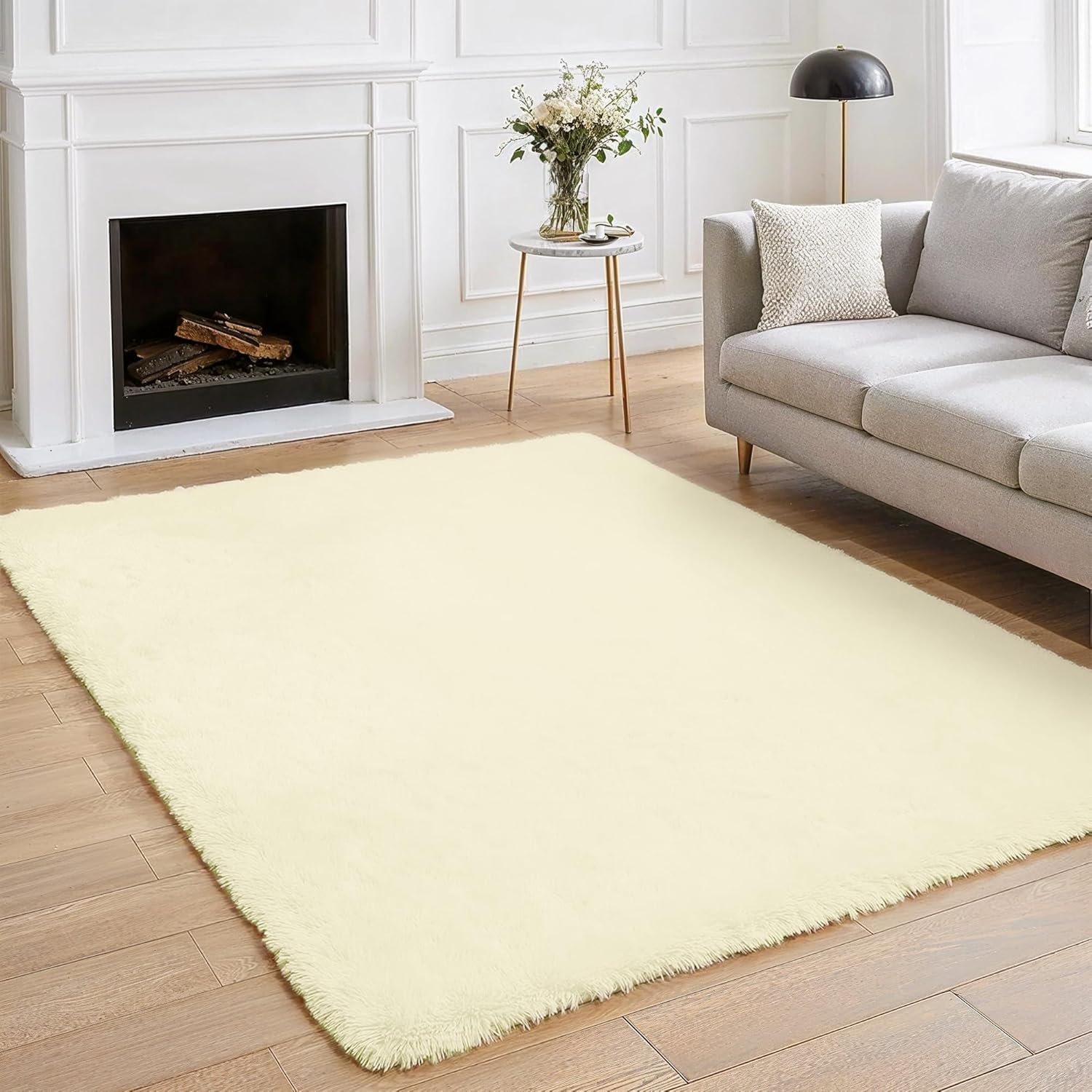 Thumbnail 6 de BEIMO Tapis de Salon Shaggy 200x280cm – Blanc Crème, moelleux et antidérapant