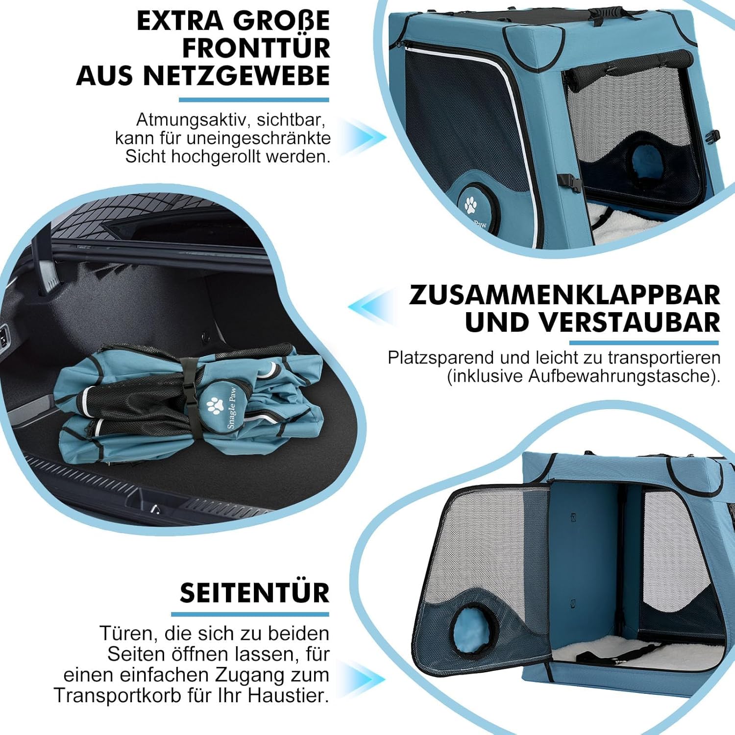 Detalle de Snagle Paw Transportbox mit 68 cm Länge