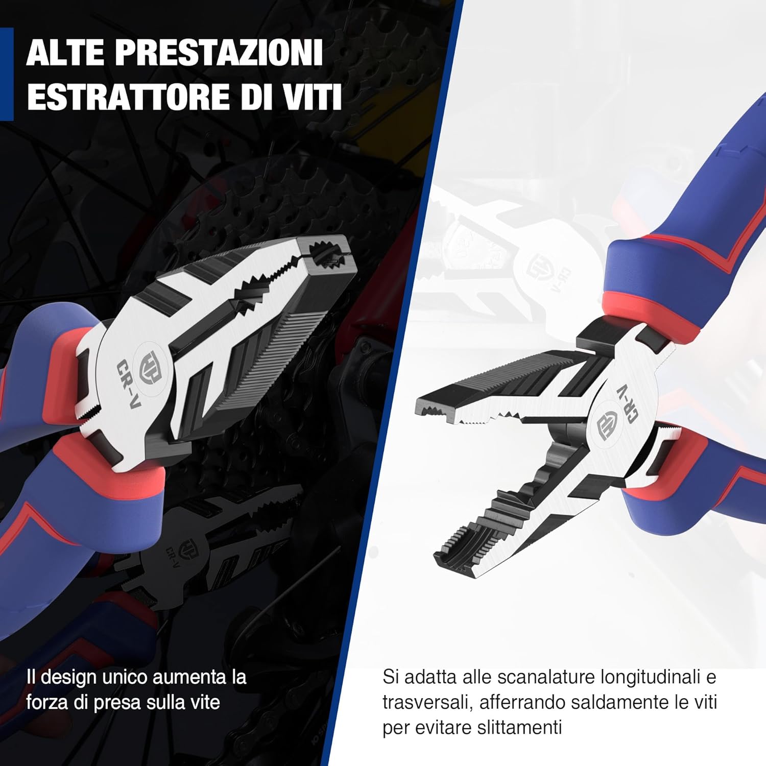 Thumbnail 1 de WORKPRO pinza combinata 200 mm in Cr-V, 4 in 1 con taglierina ed estrattore per viti