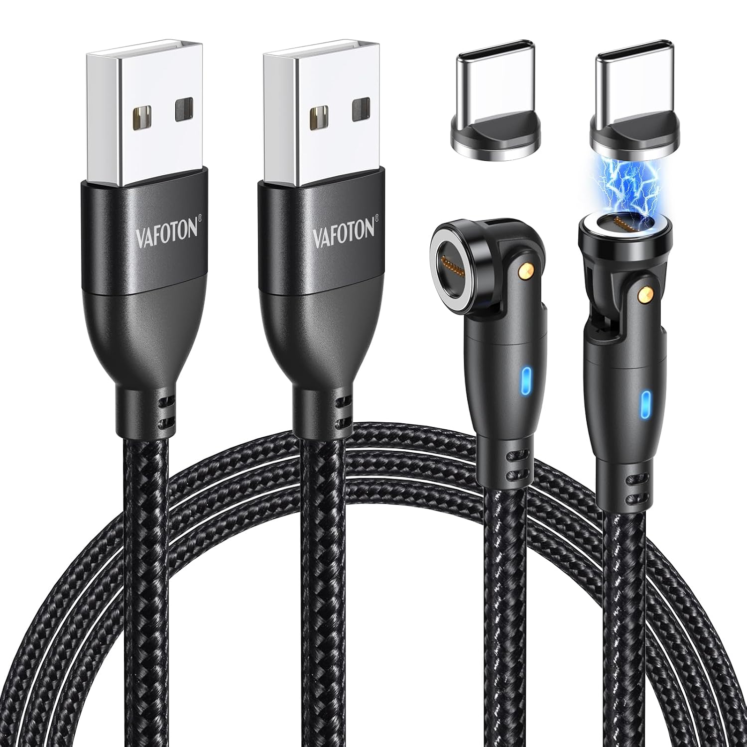 Detalle de VAFOTON 9Pin Magnet Ladekabel 2m+1m