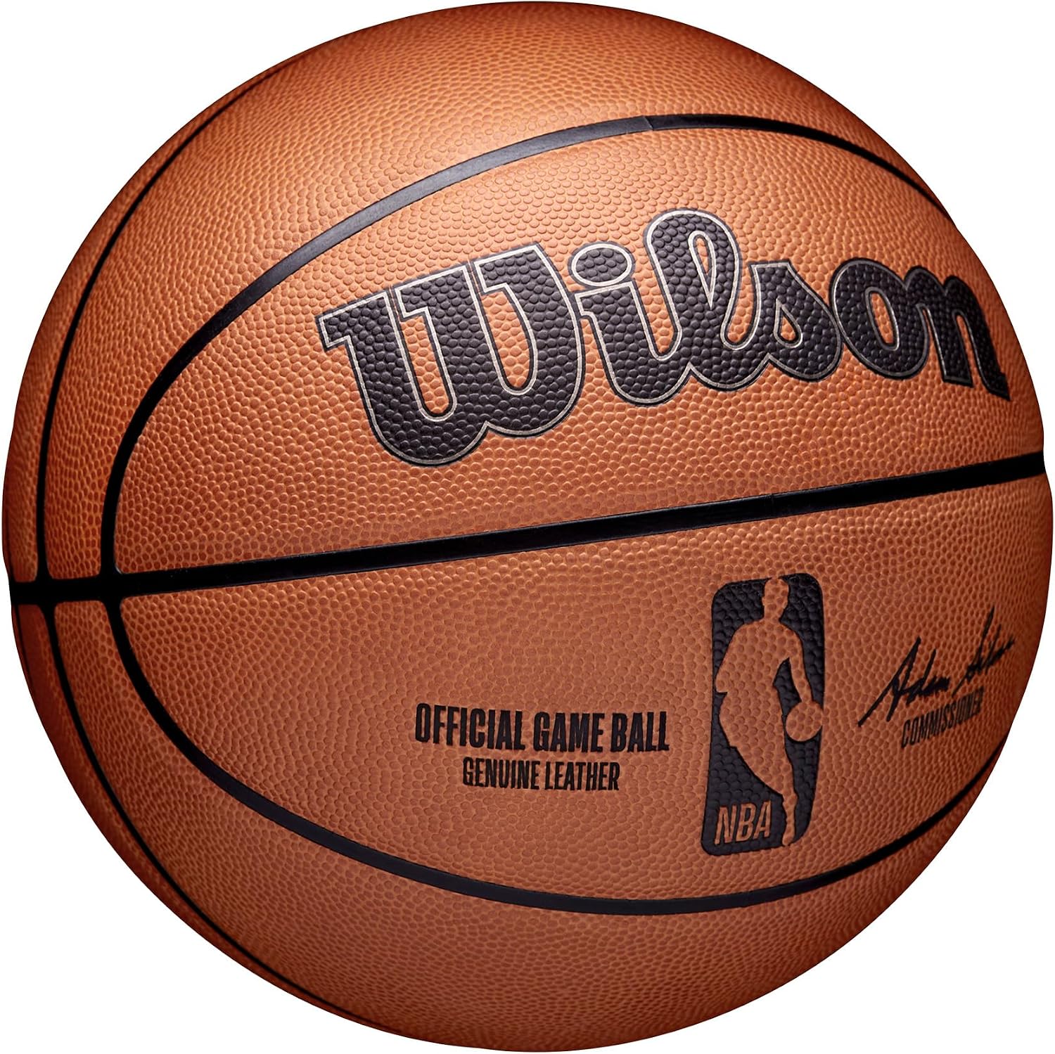 Detalle 2 de Wilson WTB7500ID07 NBA公式ゲームボール 室内用 サイズ7 ブラウン