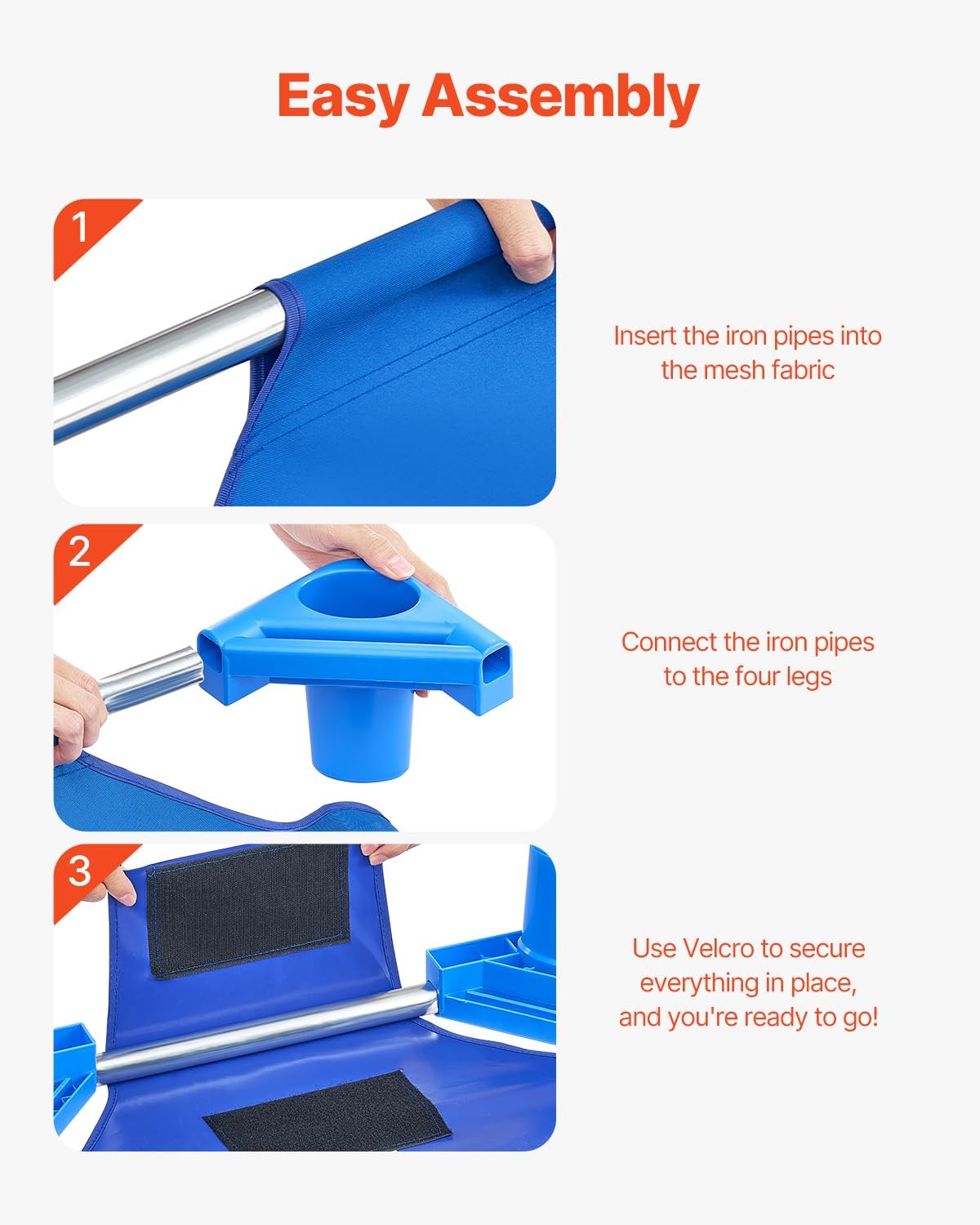 Thumbnail 6 de VEVOR QL130-6 Stackable Kids Cots, 6-Pack, Blue, 52" x 23