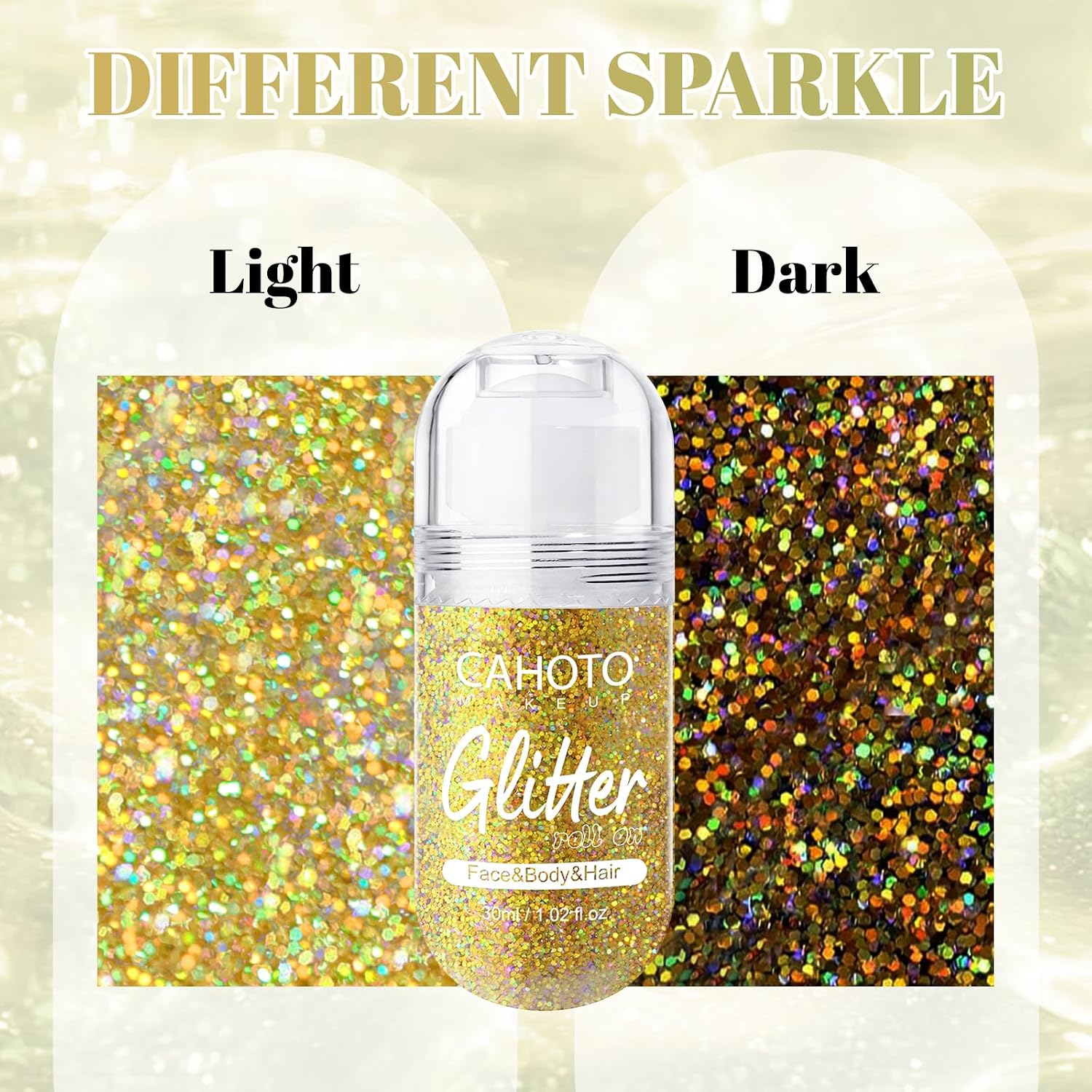 Detalle de CAHOTO ADA48-5 Gold Roll-On Glitter for Face, Body and Hair