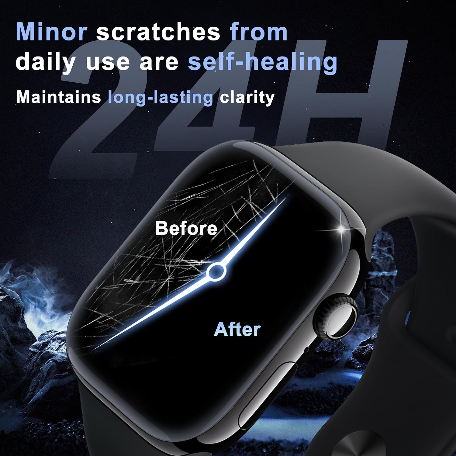Detalle 2 de JavoYion 6-Pack Apple Watch Screen Protector for Series 10/11/12, 46mm TPU Film