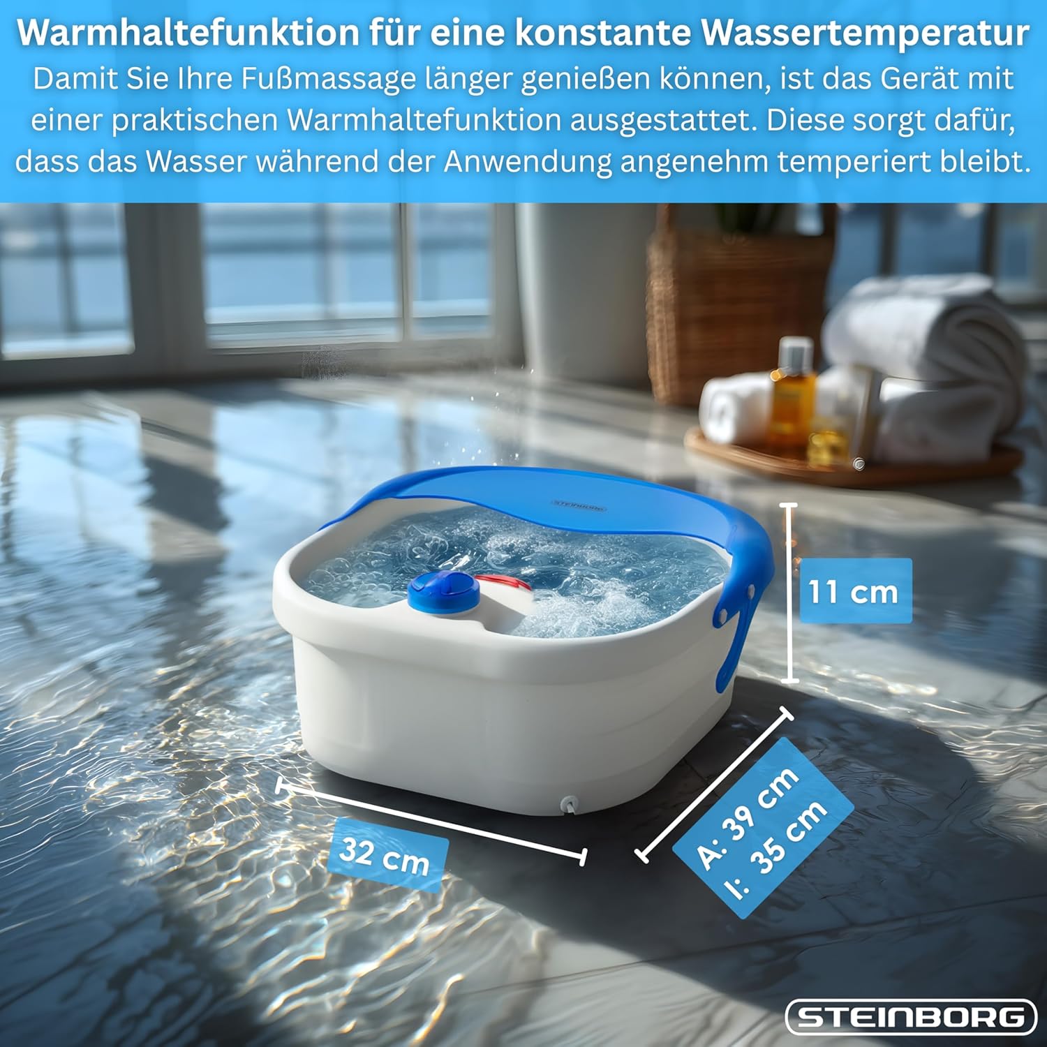 Thumbnail 6 de Steinborg Fußsprudelbad mit Massage & Infrarot Wärme – Wellness für zuhause