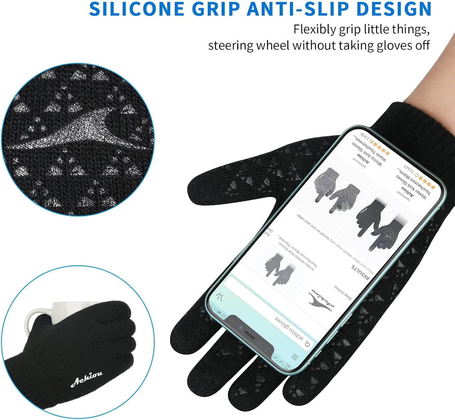 Thumbnail 1 de Achiou Touchscreen Winter Gloves