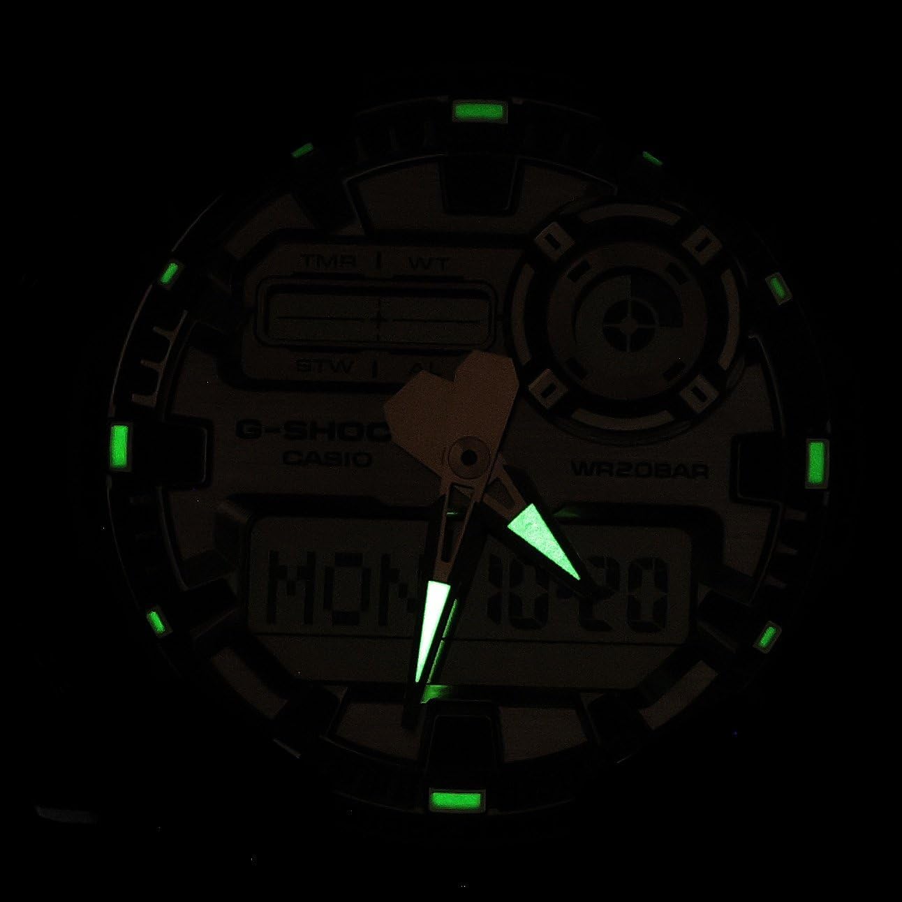 Thumbnail 4 de Casio Herren G-Shock Analog-Digital Quarz Uhr Schwarz/Gold – 50 mm Gehäuse, 20 bar
