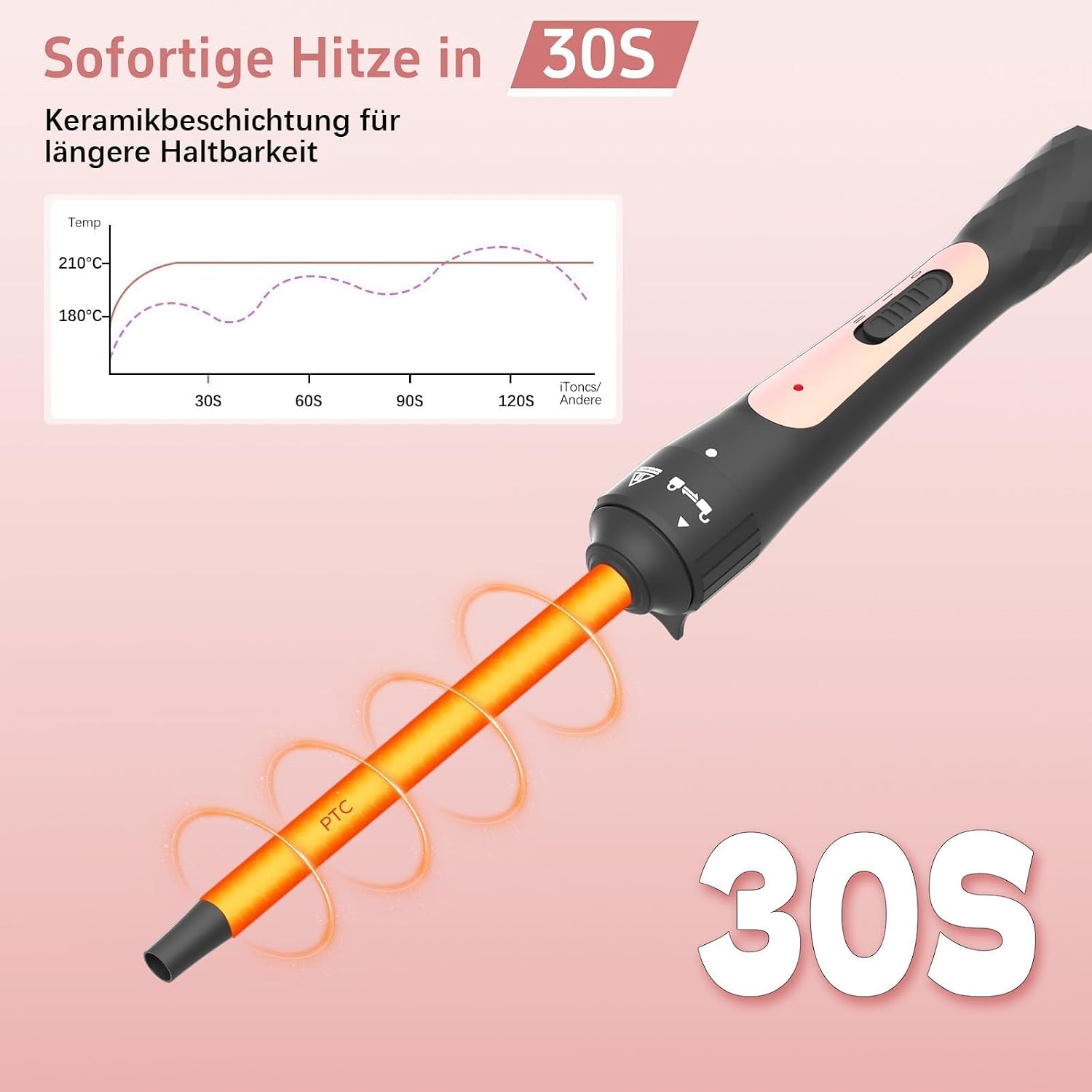 Thumbnail 6 de iToncs Lockenstab 9 mm fĂŒr enge Locken đâ