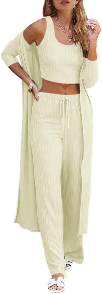 Detalle de Fessceruna 3-Piece Knit Loungewear Set for Women