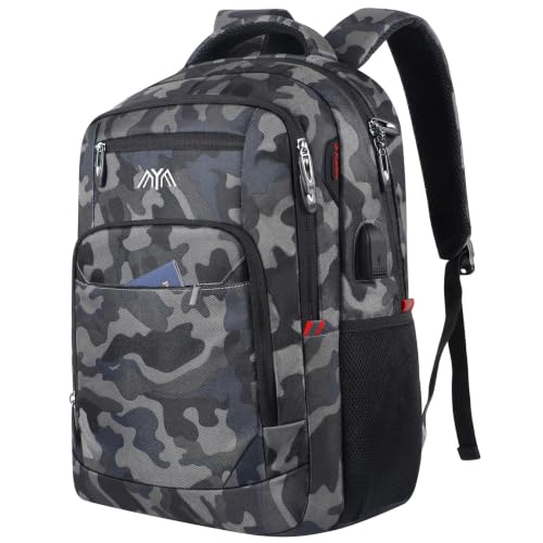 Detalle de YAMTION Men's Laptop Backpack 15.6 Inch: USB Charging Daypack for Work, Travel and School